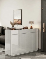 Meuble de rangement à chaussures en bois moderne - Design en bois massif durable, écologique, grande capacité, pour entrée/salon