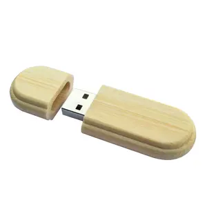 Chiavetta USB in legno di registro con scatola di legno Memory Stick USB in bambù 4GB 8GB 16GB 32GB Pen Drive ecologico 64GB per natale Gif