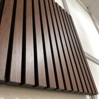 Panneaux muraux insonorisants en fibres de bois, grille absorbante acoustique, panneaux acoustiques pour mur d'arrière-plan de salle de conférence