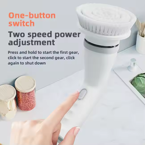 Cepillo de Limpieza Eléctrico Multifuncional Recargable por USB, Cepillo de Limpieza Eléctrico IPX6 con 5 Cabezales de Cepillo - Product Image 5