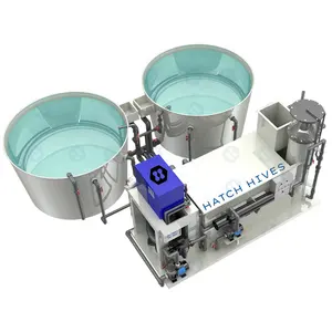 Industriemaschinen Wasseraufbereitung Maschine für den Innenbereich kleines integriertes RAS-Rezyklausystem für Aquakulturen Fischbehälter-Filter
