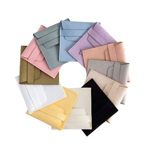 Pochette carrée en microfibre de velours pour bijoux, avec rabat, anti-poussière, pour bagues et colliers, emballage général - Product Image 5