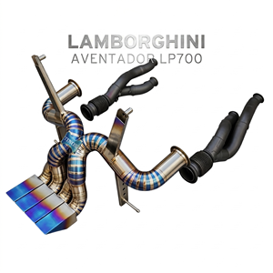 ท่อไอเสียแบบตรง Vortex Blue Burnt Titanium พร้อมดาวน์ไปป์สำหรับ Lamborghini Aventador LP700-4 V12 - Product Image 1
