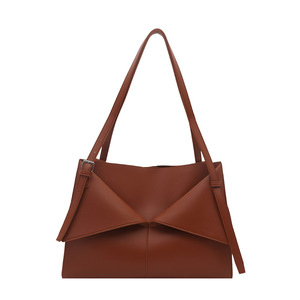 Nova Bolsa Tote de Couro PU de Grande Capacidade, Cor Sólida, Bolsas Casuais de Ombro, Estilo Vintage, Bolsa de Mão para Uso Feminino - Product Image 5