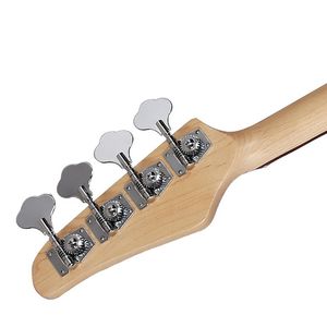 Đàn Bass điện <span class=keywords><strong>4</strong></span> dây tùy chỉnh với thân gỗ Poplar, cần đàn Maple, phần cứng màu đen - Dành cho người yêu âm nhạc - Product Image 6