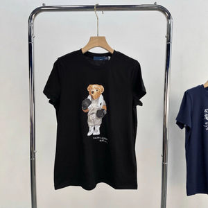 T-shirt à manches courtes ample et décontracté, imprimé 3D motif <span class=keywords><strong>petit</strong></span> ours classique, de haute qualité, en stock, assorti à tout - Product Image 2