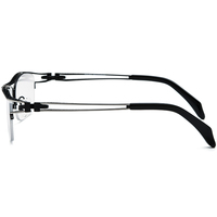 Gafas de titanio Borregls para hombre, montura de diseñador, ligeras, cuadradas, de medio aro, semimontura, ópticas, modelo 185770