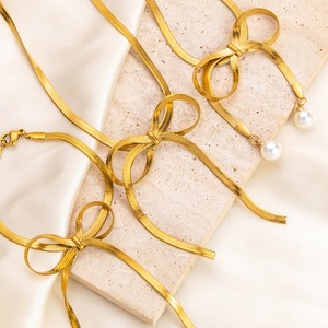 Light Luxury Bracelet 18K Gold <b>Titanium</b> Steel Snake Bone <b>Chain</b> Stylish Stainless Steel for Trendy Summer Women - Product Image 1