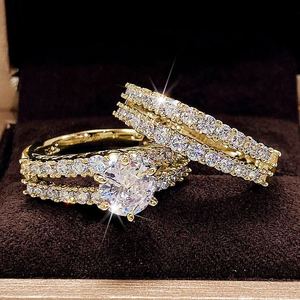 Set di Anelli a Doppio Strato Cavi per Donne, Elegante Gioiello da Dito per Matrimoni e Feste, Regalo - Product Image 2