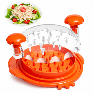 Desmenuzador <span class=keywords><strong>de</strong></span> Pollo Manual, Máquina Desmenuzadora <span class=keywords><strong>de</strong></span> <span class=keywords><strong>Carne</strong></span> con Base Antideslizante Giratoria, Mango Ergonómico, Herramienta <span class=keywords><strong>de</strong></span> Cocina <span class=keywords><strong>de</strong></span> Plástico para Desmenuzar - Product Image 1