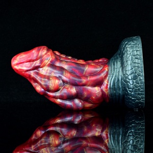 NNSX Newest Curve Scales Short Anal Plug Dragon <b>Dildo</b> with Suction Cup Thick Conical Head Erotic 18+ Sex Toy for Women - Product Image 3