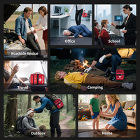 Grande Trousse de Premiers Soins d'Urgence avec Fermeture Éclair, Design Simple, Tissu Polyester Résistant à l'Eau, Idéale pour la Survie, la Voiture et la Maison