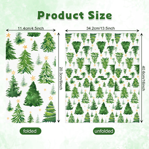 Huancai Noël invité serviettes arbre vert jetable <span class=keywords><strong>papier</strong></span> dîner <span class=keywords><strong>serviette</strong></span> salle de bain essuie-mains pour noël hiver fête fournitures - Product Image 3