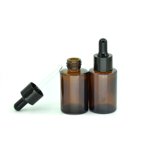 Flacon compte-gouttes <span class=keywords><strong>en</strong></span> verre de luxe à épaule plate pour huile de romarin, favorisant la pousse des cheveux, flacon réactif ambré avec <span class=keywords><strong>pipette</strong></span>, marque privée, 1 oz - Product Image 5