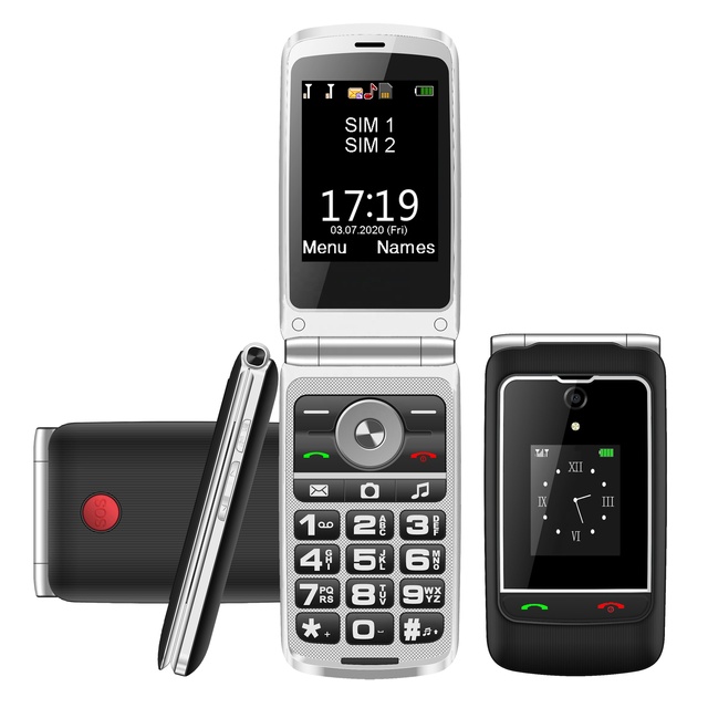 MTK6276 Chip 2.8 Inch Feature Phone with 3G WCDMA Network Dual Screen Flip Phone