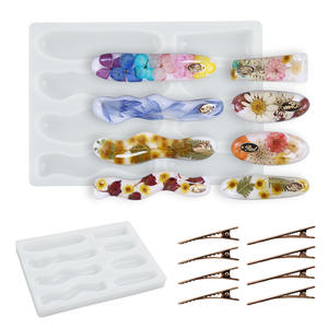 Molde <span class=keywords><strong>de</strong></span> Silicona para Hacer Joyería con Resina Epoxi Cristal UV, para Pinzas <span class=keywords><strong>de</strong></span> <span class=keywords><strong>Pelo</strong></span> Tridimensionales Irregulares - Product Image 1