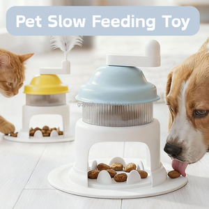 Juguete Dispensador de Comida para Perros y Gatos con Forma de Afeitadora de Hielo, Juguete de Alimentación Lenta con Pluma - Product Image 2