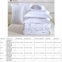 Premium 7-teiliges King Bettwäsche set Robustes Polyester Inklusive Matratze Topper Kissen bezüge Flach betttuch zur Entspannung Einfach