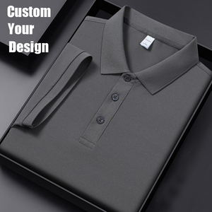 Polo décontracté de haute qualité en gros, 100 % coton tricoté, T-shirt polo original, impression de logo personnalisée, T-shirt de golf pour hommes - Product Image 1