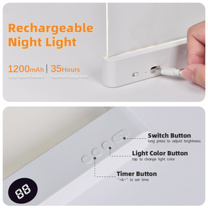 <span class=keywords><strong>Lampe</strong></span> <span class=keywords><strong>de</strong></span> <span class=keywords><strong>lecture</strong></span> LED rechargeable ultra-mince 2026 sans fil à panneau plat pour une <span class=keywords><strong>lecture</strong></span> claire sur toute la page au chevet - Product Image 4
