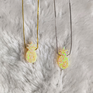 Perles d'<span class=keywords><strong>opale</strong></span> d'<span class=keywords><strong>ananas</strong></span> Trou complet Couleur jaune Charmes en forme d'<span class=keywords><strong>ananas</strong></span> Pierre d'<span class=keywords><strong>opale</strong></span> synthétique - Product Image 3