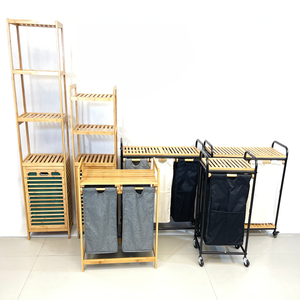 <span class=keywords><strong>Panier</strong></span> à <span class=keywords><strong>linge</strong></span> en bambou 3 <span class=keywords><strong>compartiments</strong></span> personnalisé <span class=keywords><strong>panier</strong></span> à <span class=keywords><strong>linge</strong></span> avec roues - Product Image 2