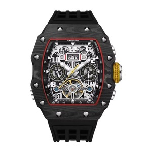 Relojes Mecánicos de Lujo para Hombre, Resistentes al Agua, con Cristal de Zafiro y Correa de Silicona, con Indicador de Fecha - Product Image 2