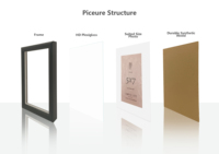 Marco de Fotos Moderno y Minimalista de Madera MDF Ecológico y Ligero para Decoración del Hogar, de 5x7 y 8x10 Pulgadas, para Exhibición en Escritorio o Galería