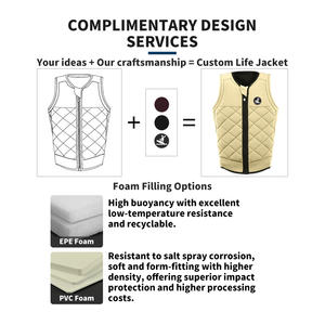Gilet de sauvetage personnalisé en néoprène pour adultes, léger, résistant aux chocs aquatiques, avec mousse PVC EPE, aide à la flottabilité, pour kiteboard, wakeboard - Product Image 5