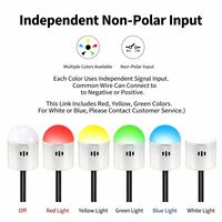Feu de signalisation LED tricolore magnétique hémisphérique intégré, lampe d'avertissement sonore et visuelle étanche pour machines-outils