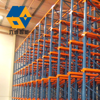 Étagère de stockage métallique NOVA robuste et réglable pour palettes, installation encastrée pour rayonnage