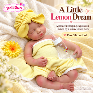 Muñeca Reborn de Silicona de Cuerpo Completo de 18 Pulgadas, Personalizada, con Diadema de Limón, Bebé Dormido, Regalo de Navidad Personalizado para Niños - Product Image 1