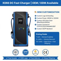 Chargeur DC haute puissance pour véhicules électriques 60KW 120KW 320KW Double pistolet Écran 10 pouces CCS1 CCS2 CHADEMO GBT OCPP 1.6J WiFi 4G RFID IP54 Commercial