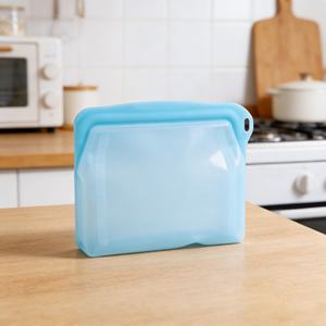 ถุงซิลิโคนเก็บอาหารรักษาความสดใหม่ในครัว ถุงเก็บอาหารแบบใช้ซ้ำได้ ป้องกันการรั่วซึม ถุงซิปล็อค ถุงซิลิโคนใส่อาหาร - Product Image 6