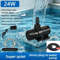 Pompe de circulation silencieuse à énergie solaire, à haut débit, avec filtration automatique et oxygénation, en plastique, pour petits bassins à poissons extérieurs
