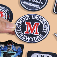 Écusson brodé fait main uniforme, thermocollant, rond, en tissu avec sequins pour support, badges logo tactique, emblème personnalisé pour chapeaux