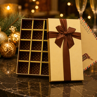 Boîte cadeau rigide en carton chocolat au lait 2 mm, papier artisanal fait main, finition mate/brillante, revêtement UV, emballage alimentaire
