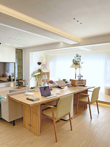 Japanese Style White Ash <b>Solid</b> <b>Wood</b> Large Board Dining <b>Table</b> Dining Room Furniture Home Use - Product Image 6