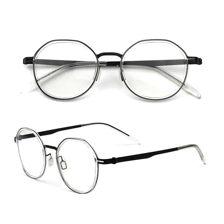 Wholesale Custom Bluelight Lenses Ladies Fashion New Model Eyewear Metal Frame Glasses