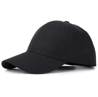 Casquettes de baseball personnalisées pour hommes, noires et unies, à la mode et au design de haute qualité