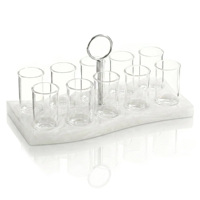Ensemble de supports à vin et coupes en résine Judaica personnalisés pour Waterdale, Purim, Pessa'h, Shabbat, Rosh Hashanah, cadeau pour hôtesse