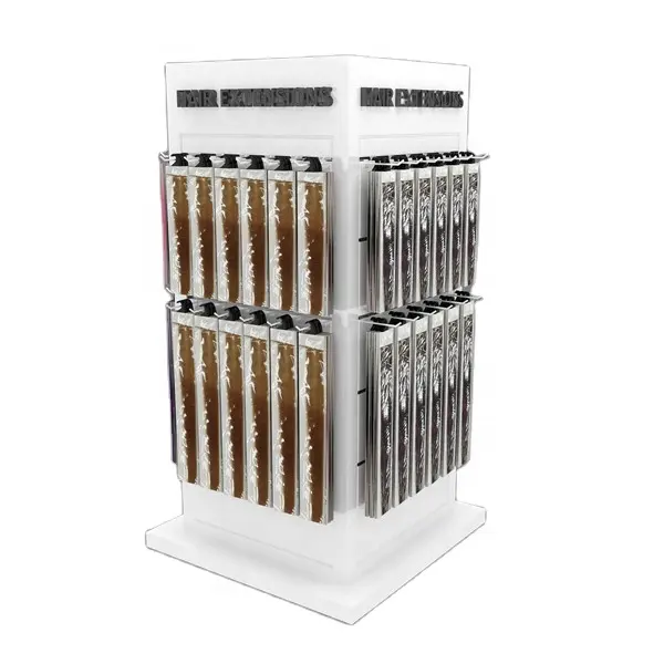 hair extension display rack for salon store white display stand for hair extension