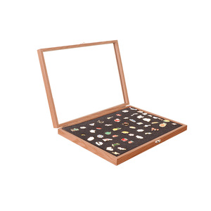 <span class=keywords><strong>Cadre</strong></span> d'affichage 3D en MDF bois, facile à assembler, pour badges, multifonctionnel, boîte de présentation pour badges à épingler, vente chaude - Product Image 3