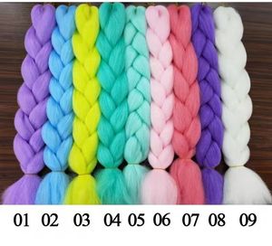 Extensiones de Cabello Sintético Fluorescente <span class=keywords><strong>Momo</strong></span>, Envío Rápido, Económico, Brilla en la Oscuridad, 24 Pulgadas, 100g, Sin Procesar, Peso Personalizable, Trenza Gigante - Product Image 5