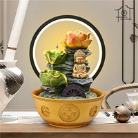 Bouddha fontaine Lotus eau qui coule ornements créatif table eau qui coule fontaine décor ornements décor à la maison
