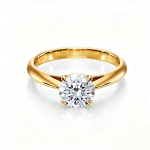 Bague de fiançailles sur mesure SGARIT Jewelry en or 14 carats avec diamant de laboratoire VVS D 3EX 1ct 2ct 3ct, coupe ronde, certificat IGI, pour femme - Product Image 2
