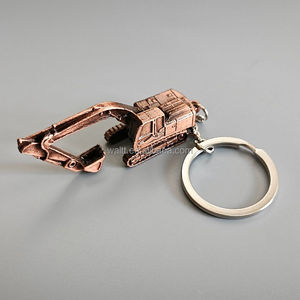 ميدالية مفاتيح حفارة ثلاثية الأبعاد | حلقة مفاتيح هدية مركبة بناء حفارة | شعار قابل للتخصيص - Product Image 5