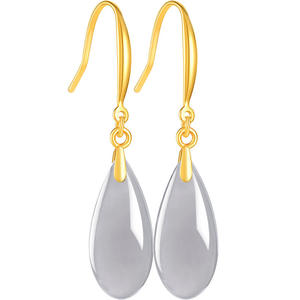 Boucles d'oreilles en jade naturel de Hotan en forme de goutte d'eau, argent S925, design original, bijoux féminins, certificat d'évaluation D1100 - Product Image 5