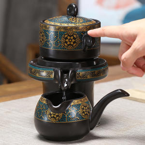 Service à <span class=keywords><strong>thé</strong></span> automatique en céramique motif Glycine dorée, Souvenir d'entreprise, Cadeau promotionnel - Product Image 3