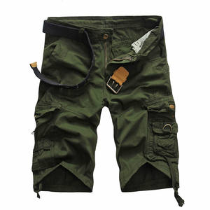 Nuevos pantalones cortos Cargo informales para hombre, diseño de camuflaje con patrón sólido, pantalones cortos de trabajo sueltos de talla grande 29-40 - Product Image 3